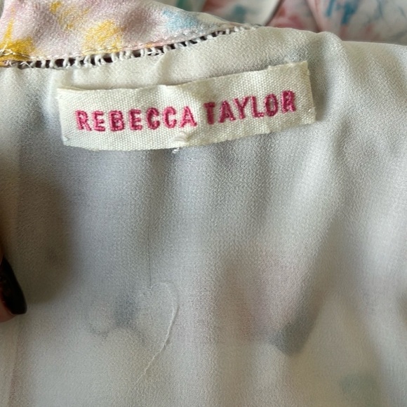 Rebecca Taylor Poppy Print Silk Godet Dress - Picture 8 of 9